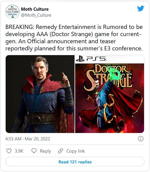 Доктор Стрэндж: Remedy разрабатывает игру для PS5 и Xbox Series X|S, согласно слухам